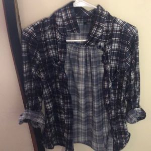 Blue and red flannel